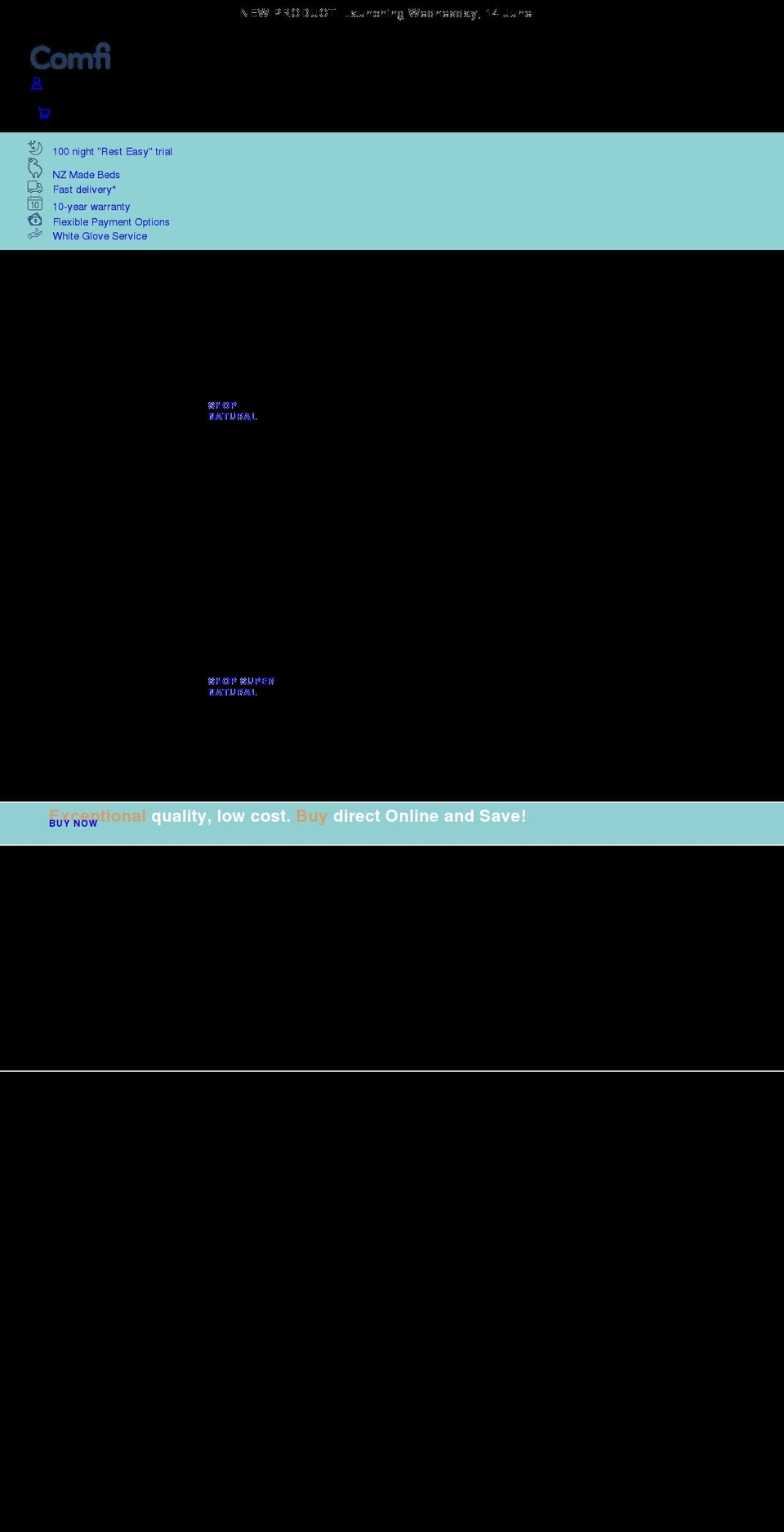 comfi.co.nz shopify website screenshot