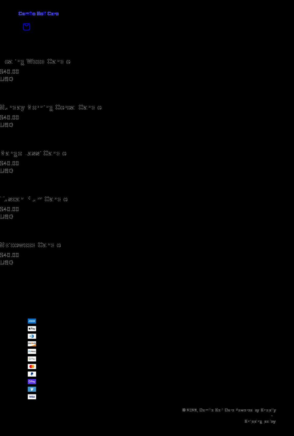 comfieselfcare.com shopify website screenshot