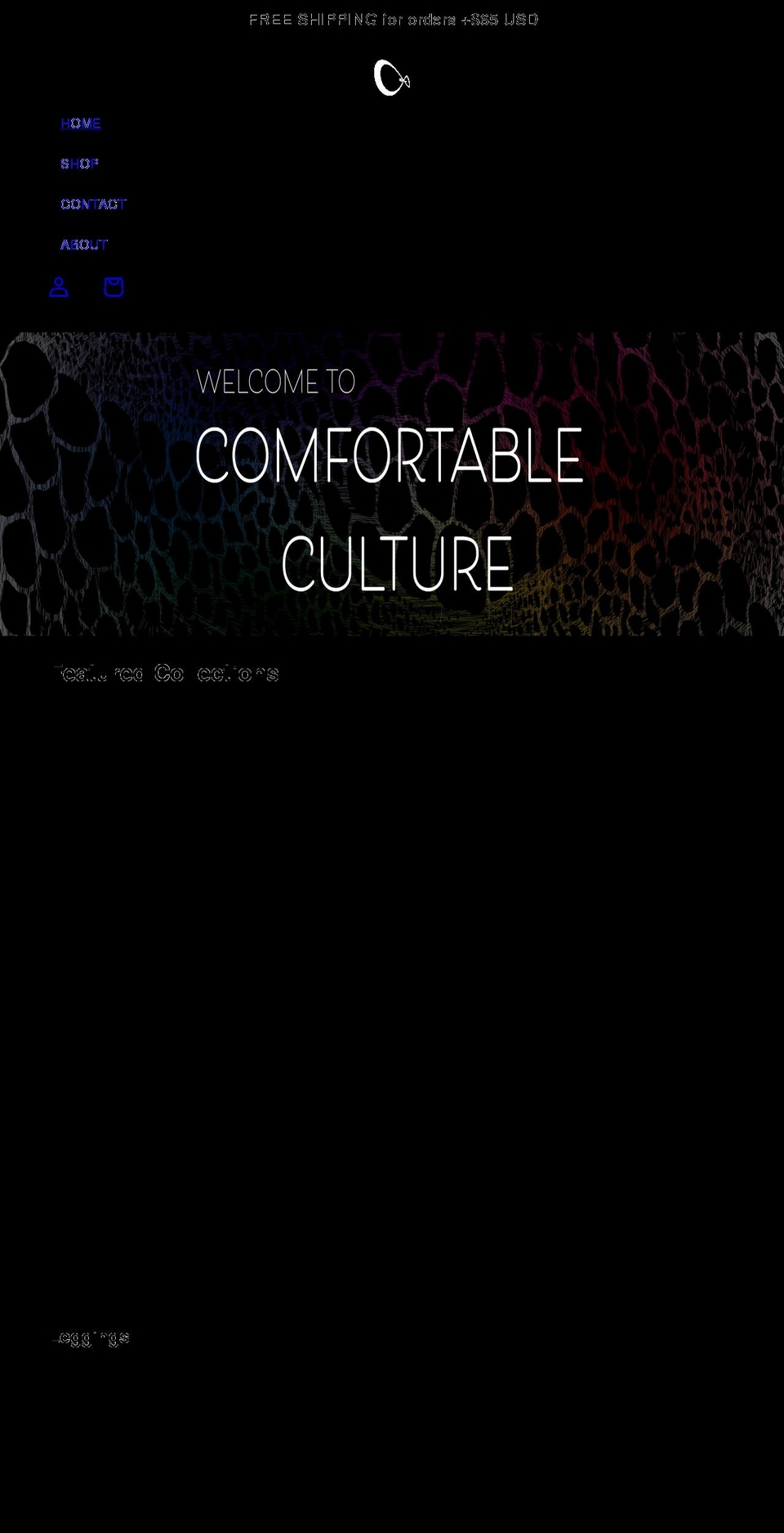 comfortableculture.com shopify website screenshot