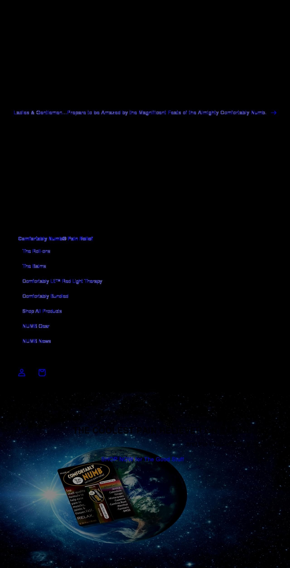 comfortably-numb-oil.com — Shopify storefront screenshot