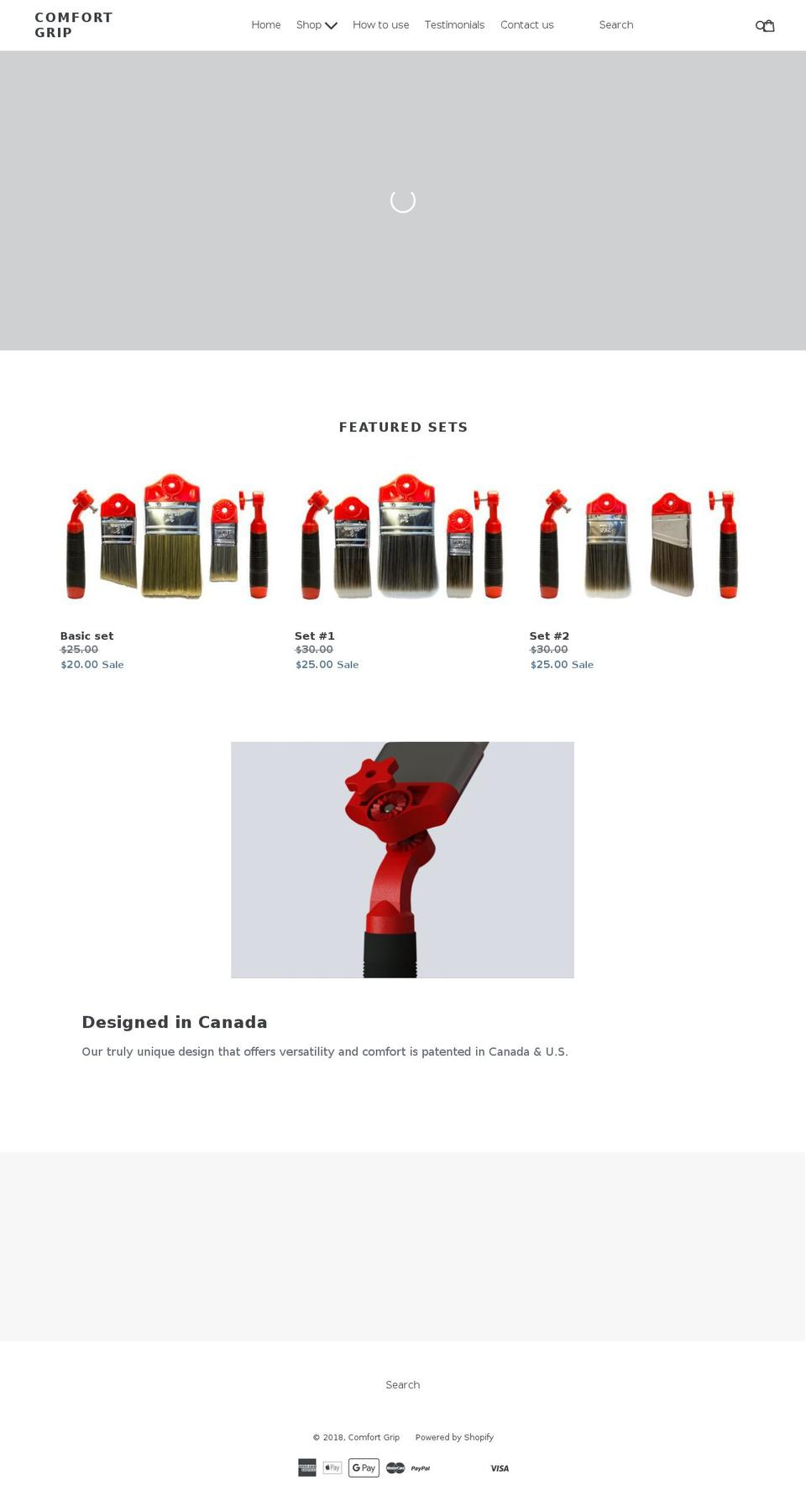 comfortgrip.ca shopify website screenshot