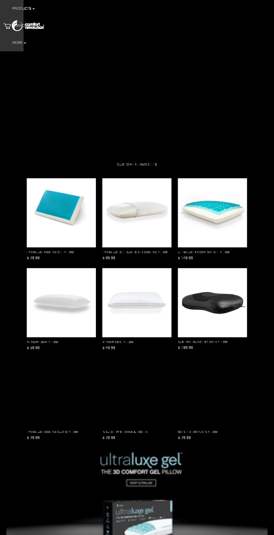 comfortrevolution.com — Shopify storefront screenshot