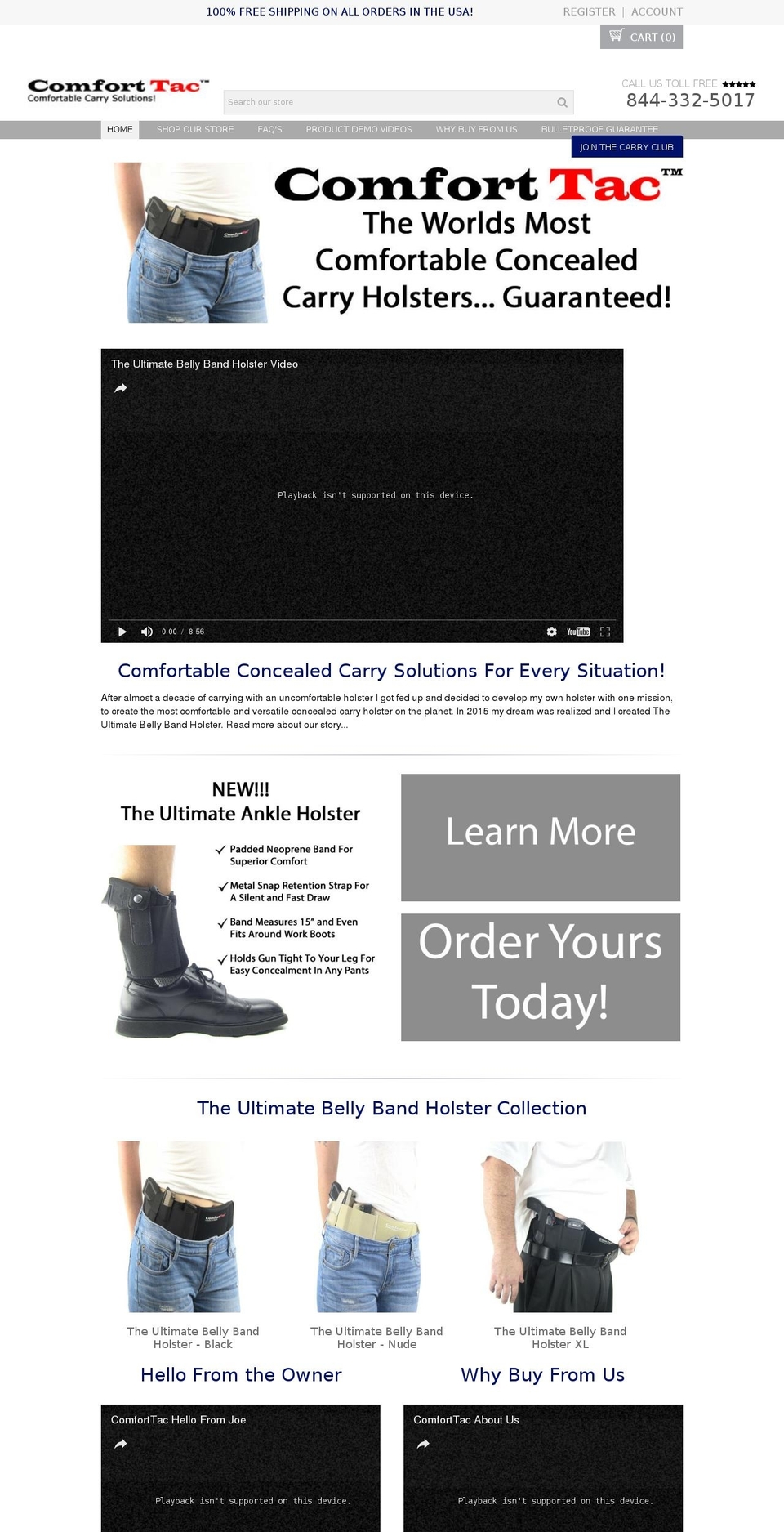 comforttac.com shopify website screenshot