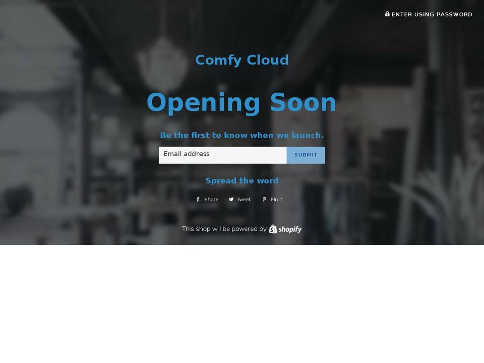 comfy-cloud.com — Shopify storefront screenshot