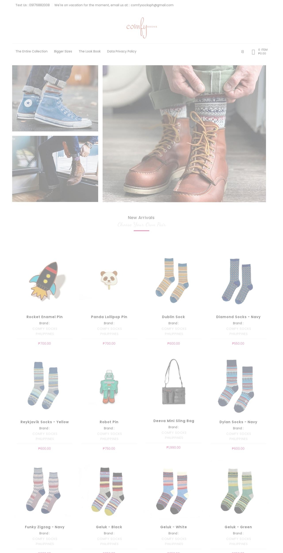 comfy-socks.ph shopify website screenshot