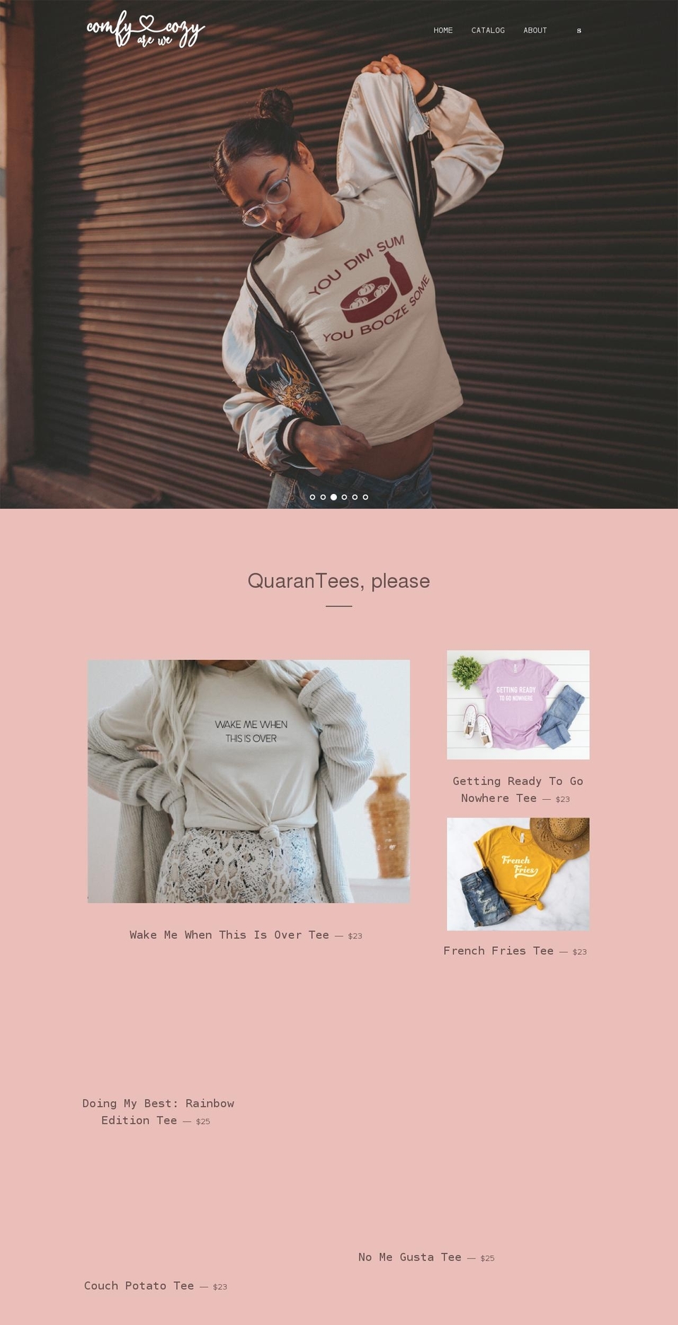 comfycozyarewe.shop shopify website screenshot