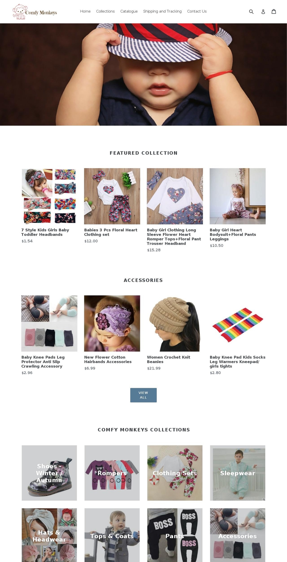 comfymonkeys.com — Shopify storefront screenshot