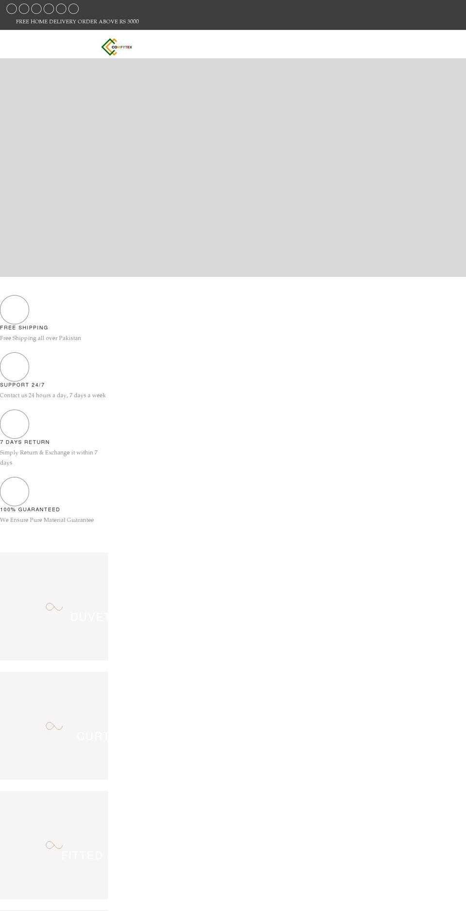comfytex.pk shopify website screenshot