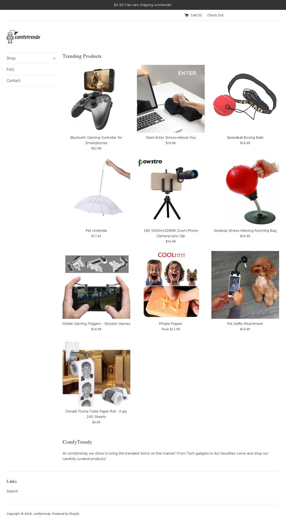 comfytrendy.com — Shopify storefront screenshot
