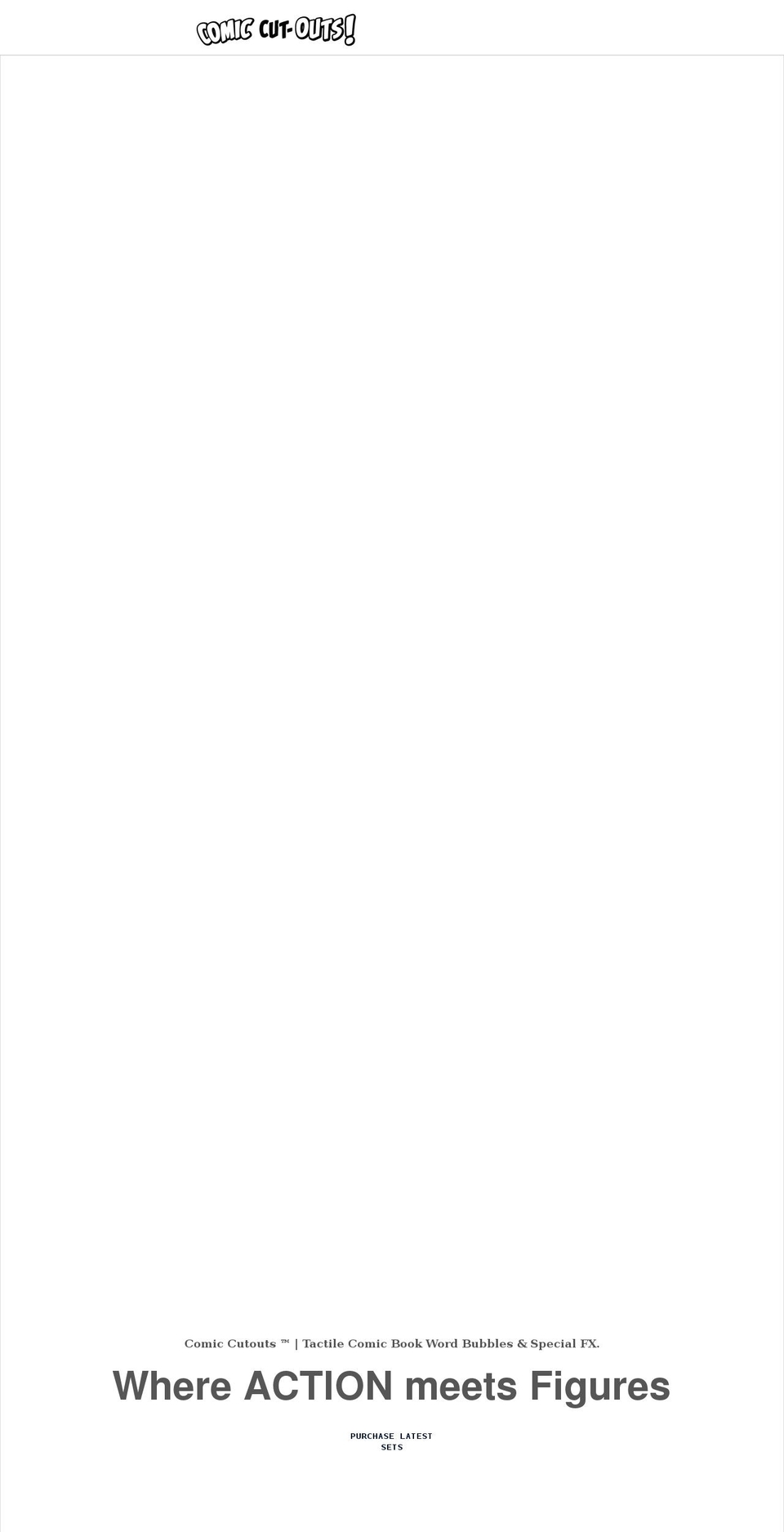 comic-cutouts.com shopify website screenshot