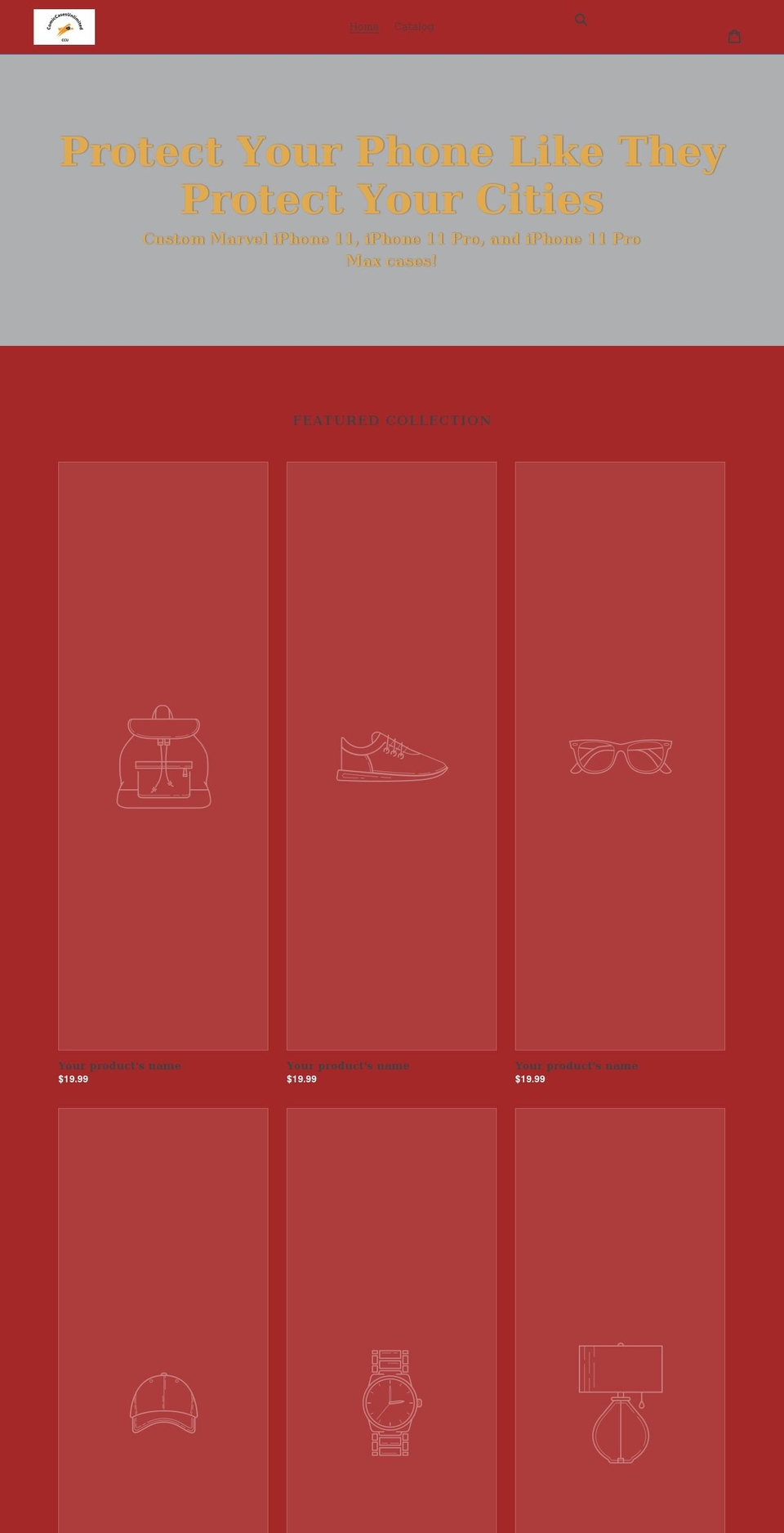 comiccasesunlimited.com shopify website screenshot