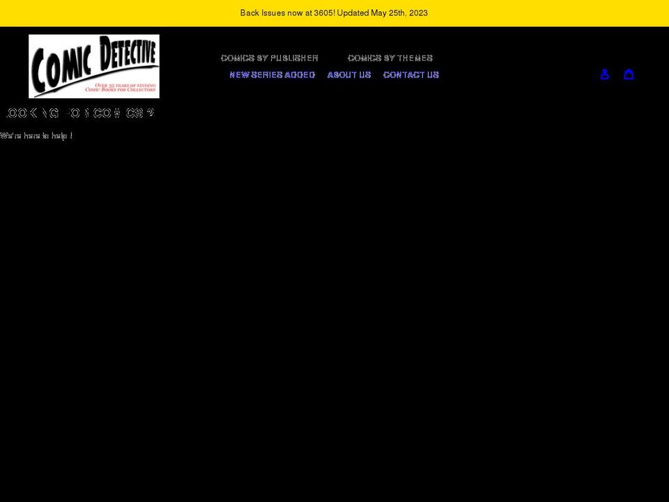 comicdetective.com shopify website screenshot