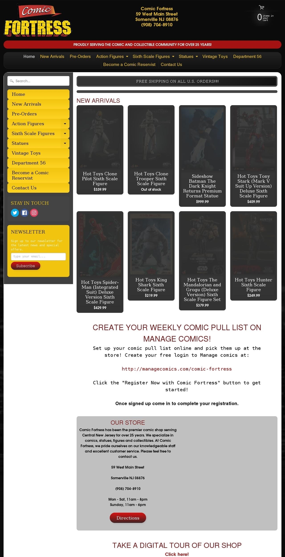comicfortress.com shopify website screenshot