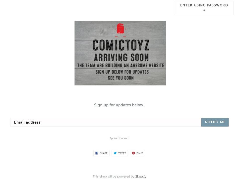 comictoyz.com — Shopify storefront screenshot