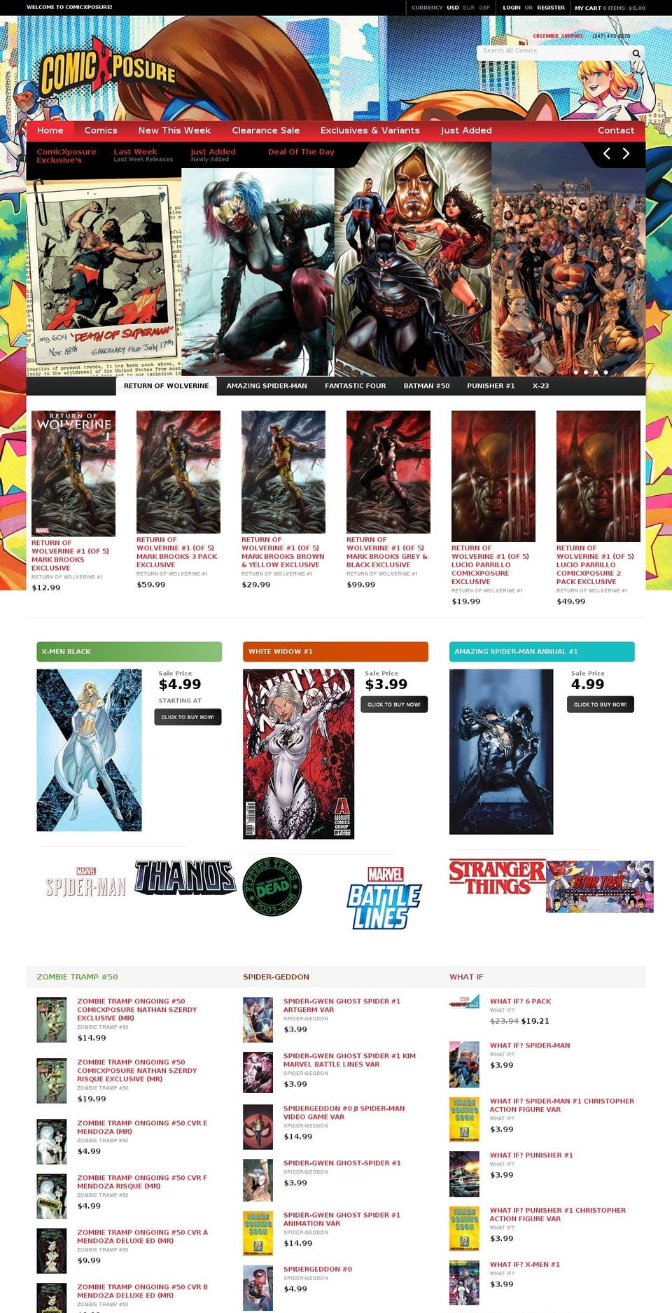comicxposure.com shopify website screenshot