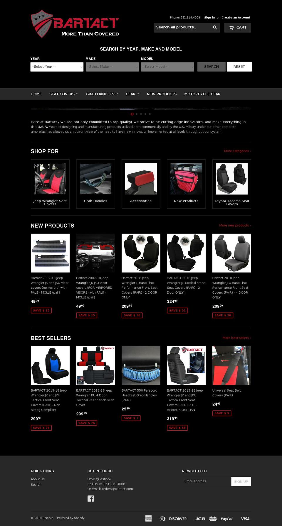 commanderseats.com — Shopify storefront screenshot