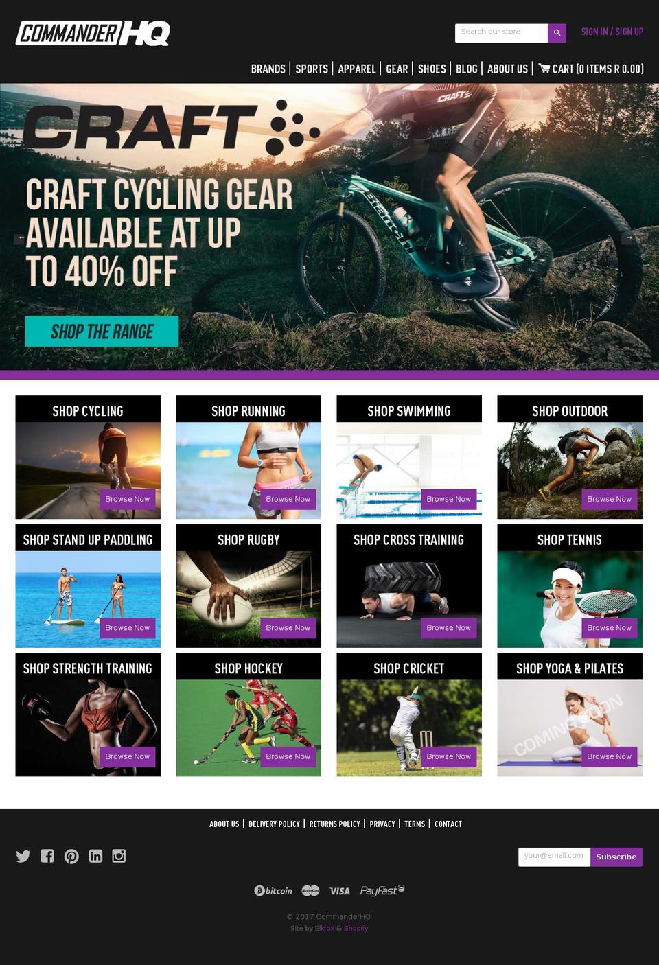 commanderstore.com shopify website screenshot