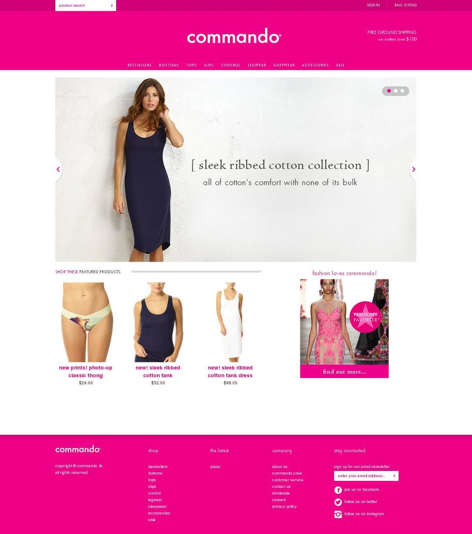 commando Shopify theme site example commandocompany.com