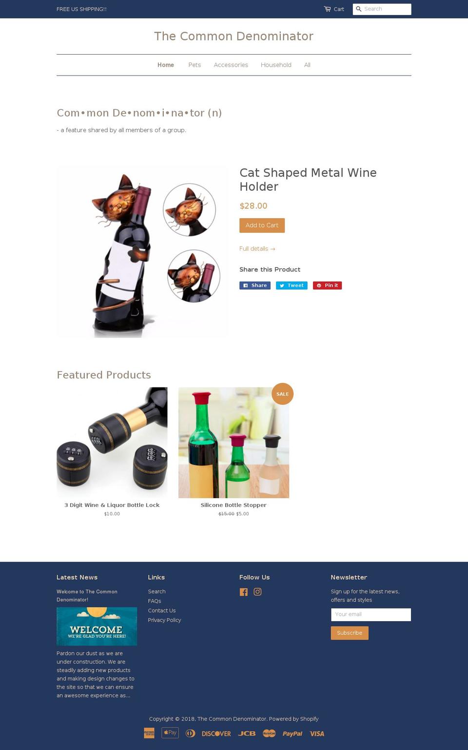 commdenom.com — Shopify storefront screenshot