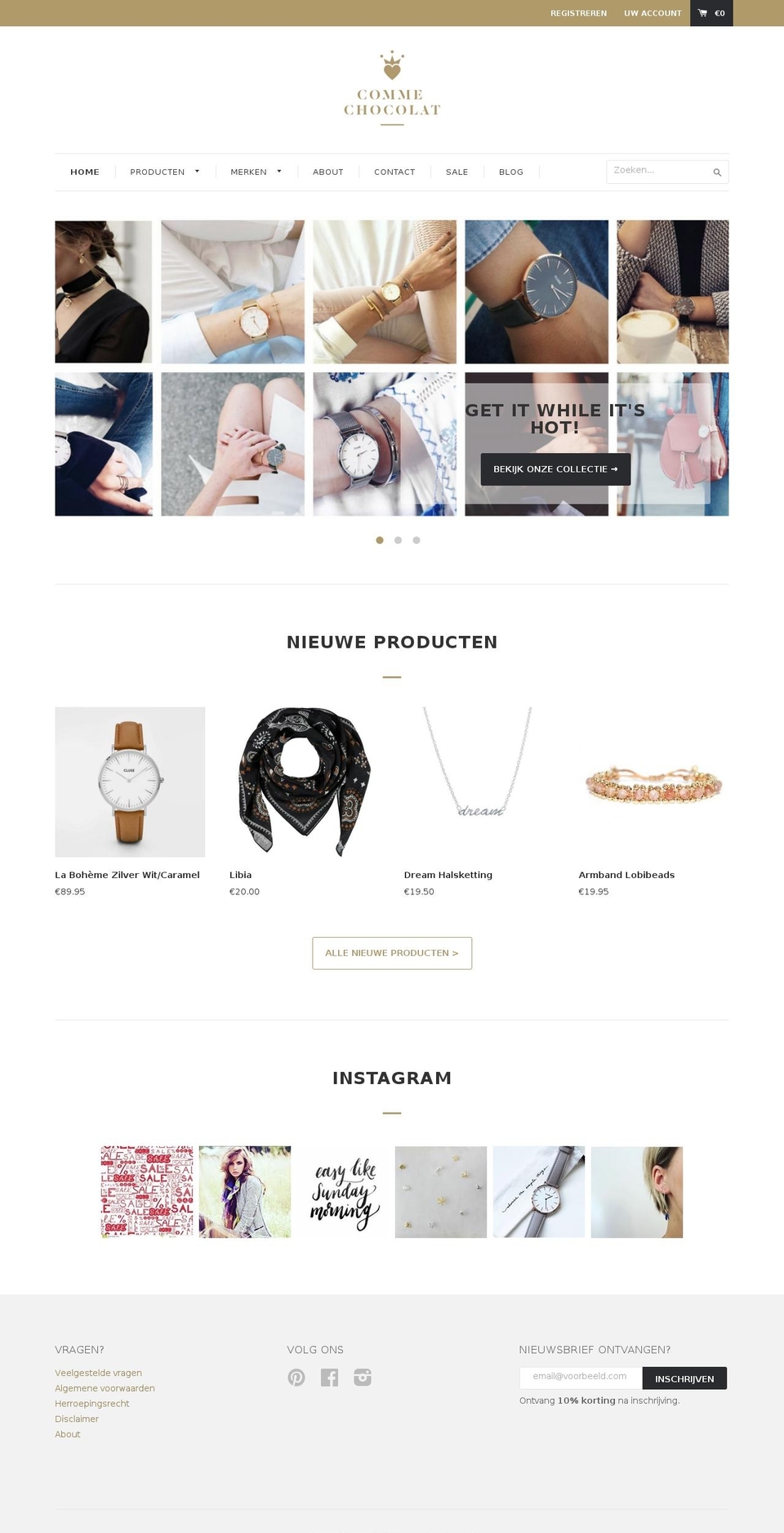 commechocolat.com shopify website screenshot