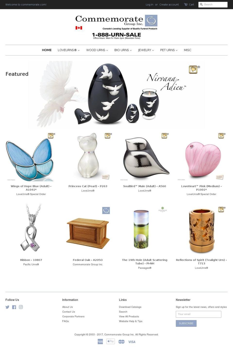 commemorateplace.com shopify website screenshot