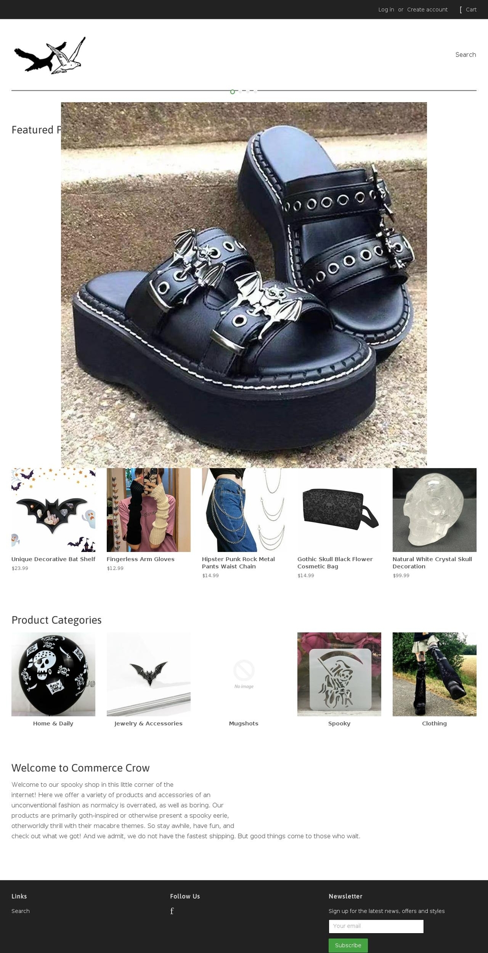 commercecrow.com — Shopify storefront screenshot