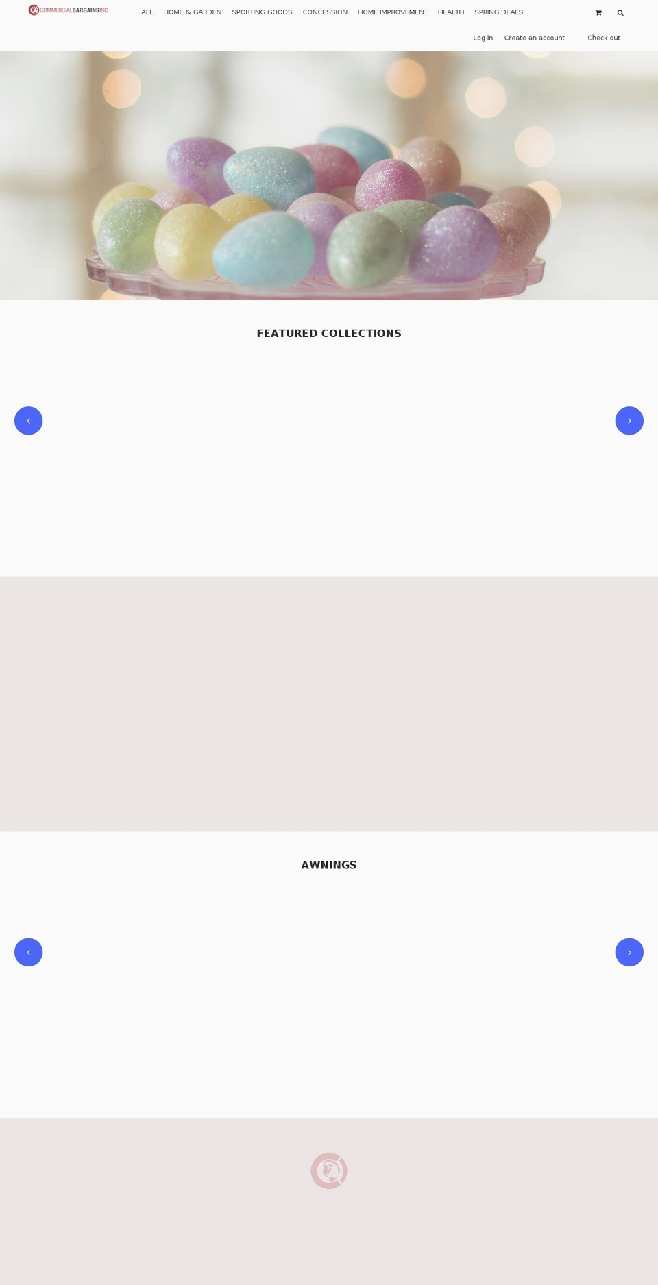 commercialbargains.com shopify website screenshot