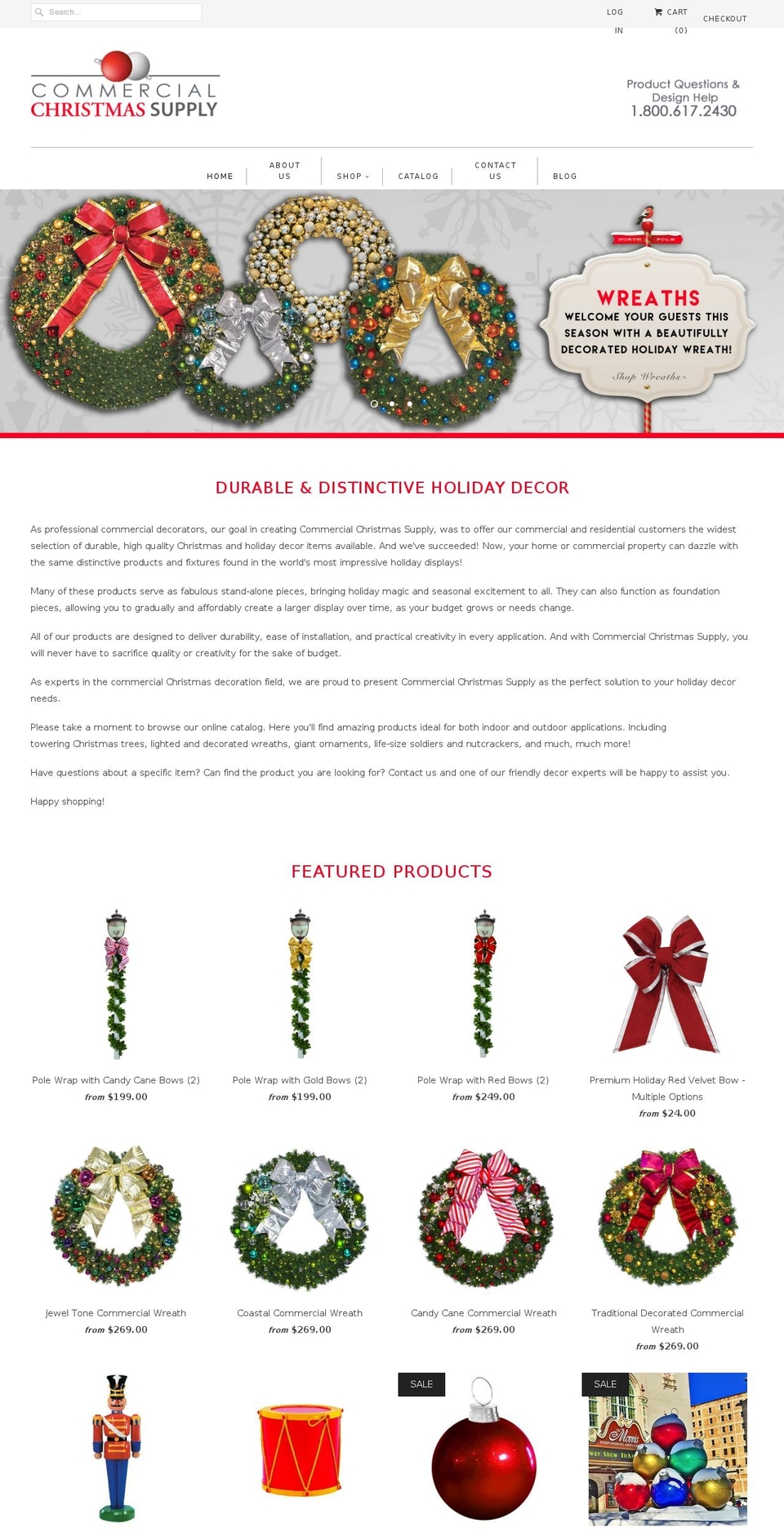 commercialchristmassupply.com shopify website screenshot