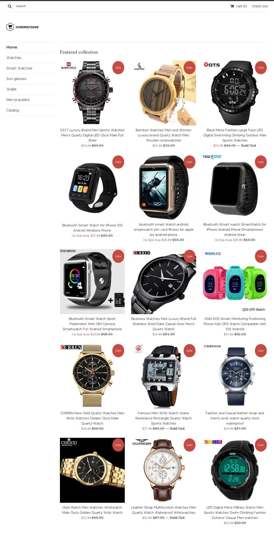 commerzonesale.com shopify website screenshot