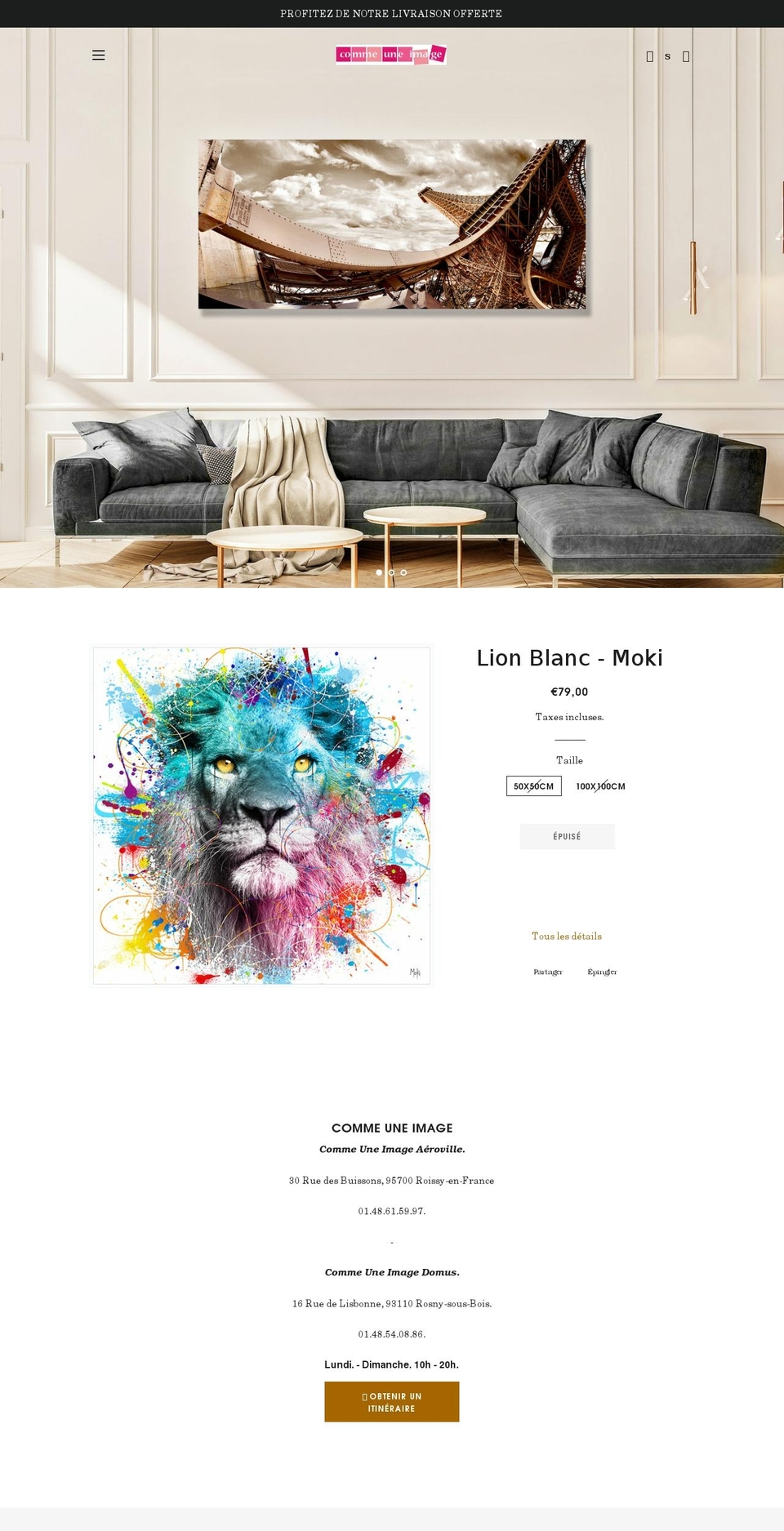 commeuneimage-france.com shopify website screenshot