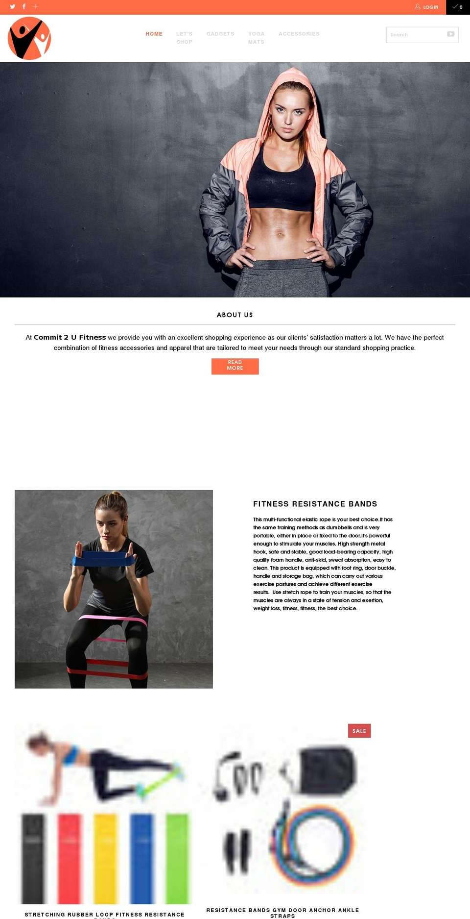 commit2ufitness.com shopify website screenshot