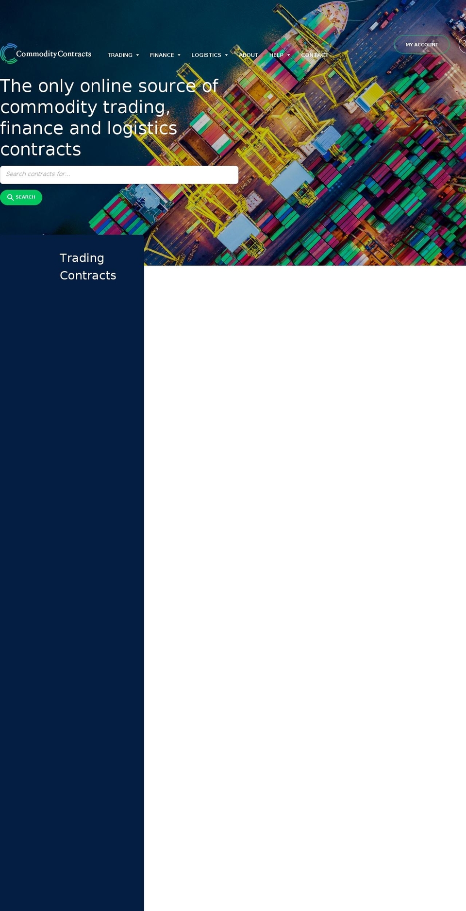 commodity-contracts.com shopify website screenshot