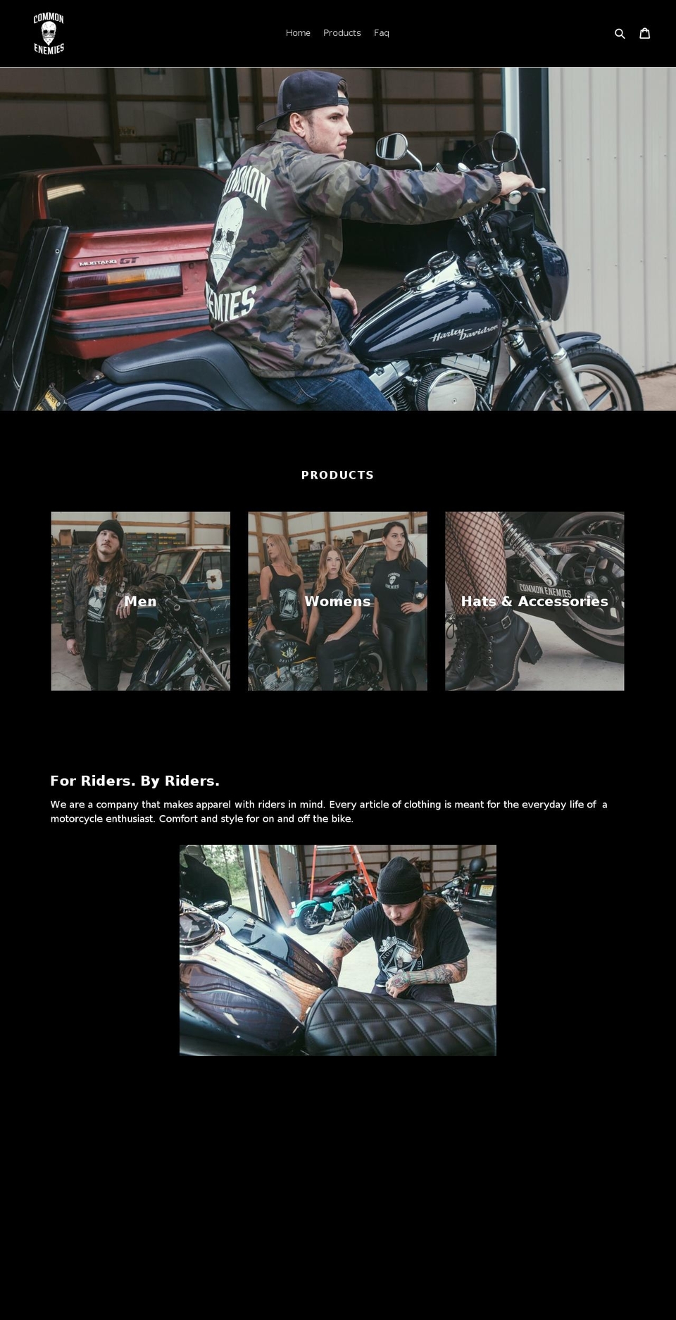 common-enemies.com shopify website screenshot