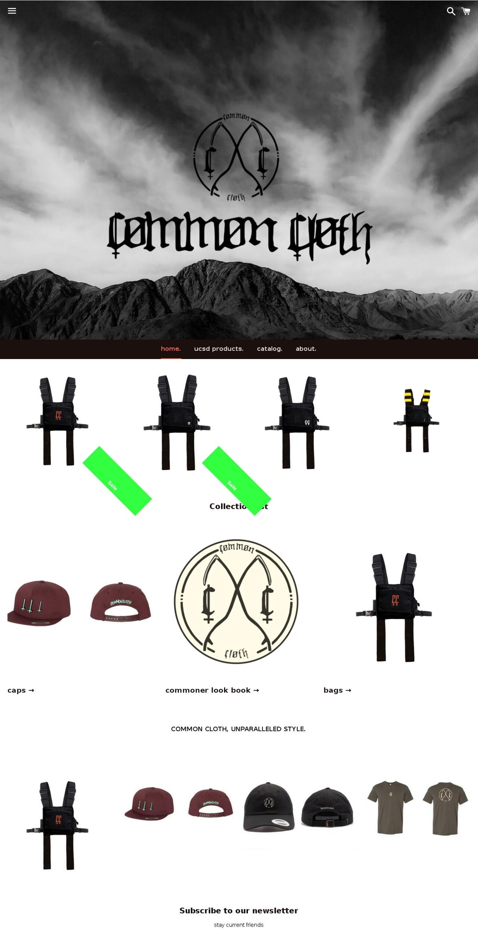 commonclothapparel.com — Shopify storefront screenshot