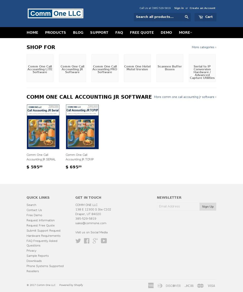 commonellcstore.com shopify website screenshot