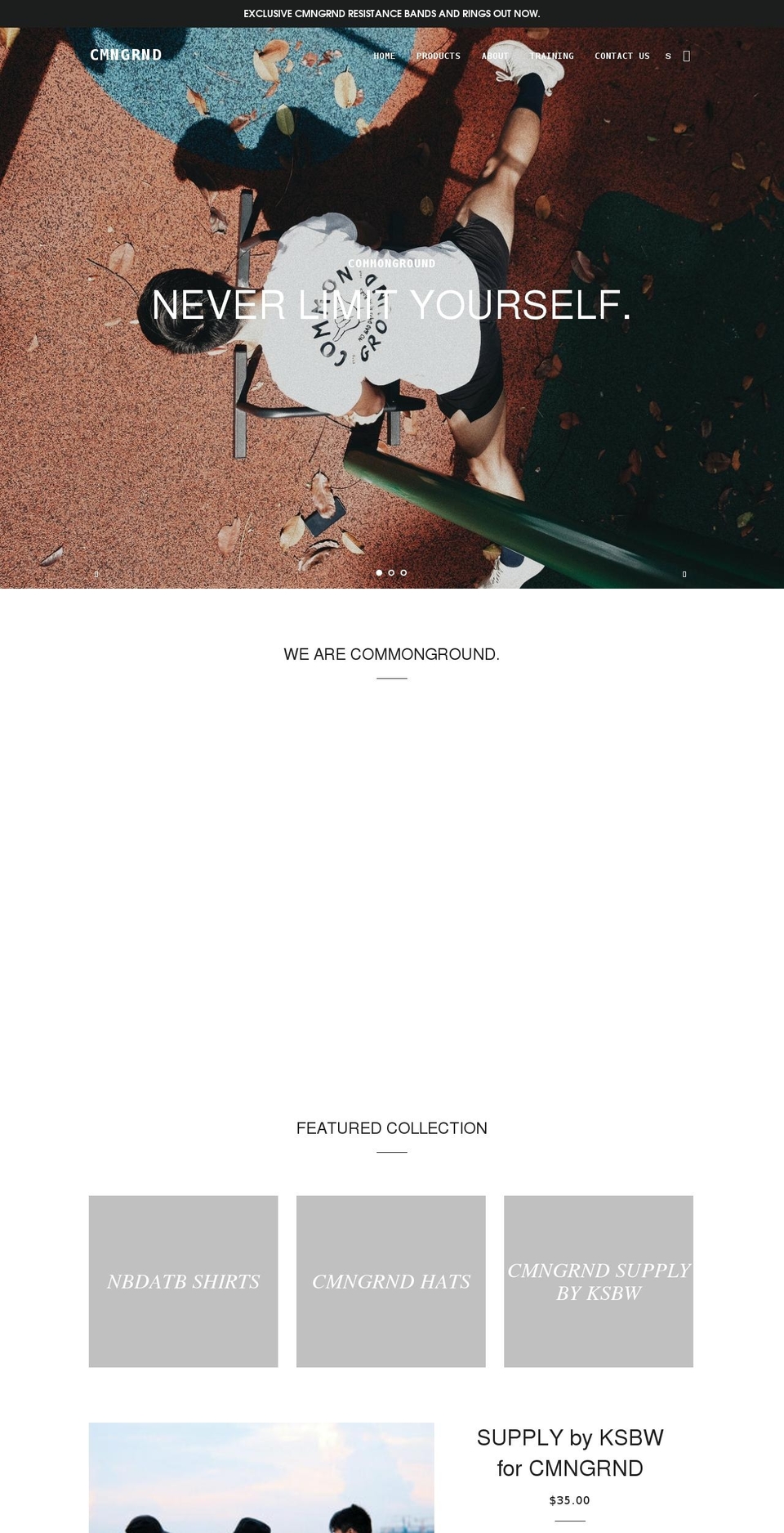 commongroundsg.com shopify website screenshot