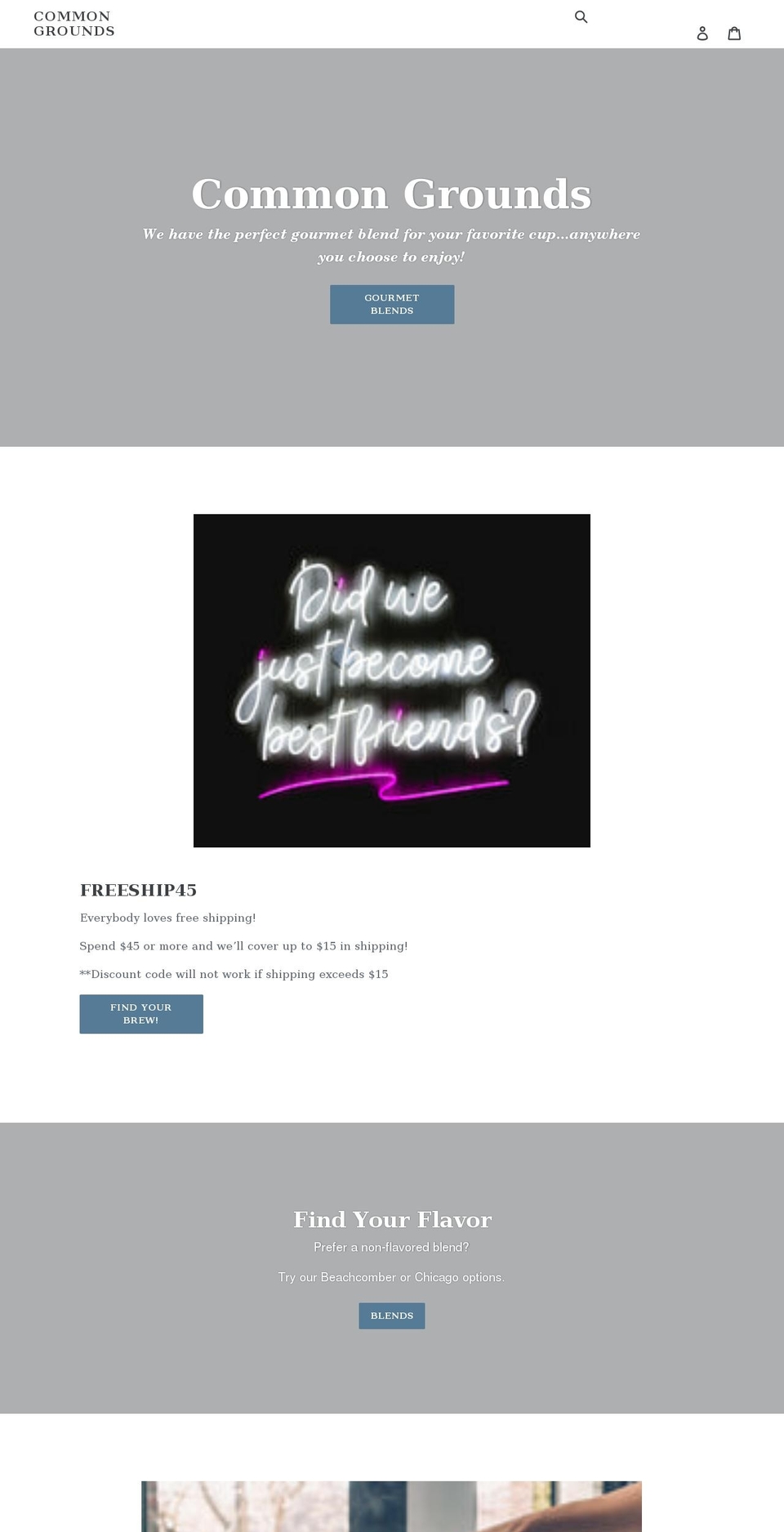 commongroundsrp.com shopify website screenshot