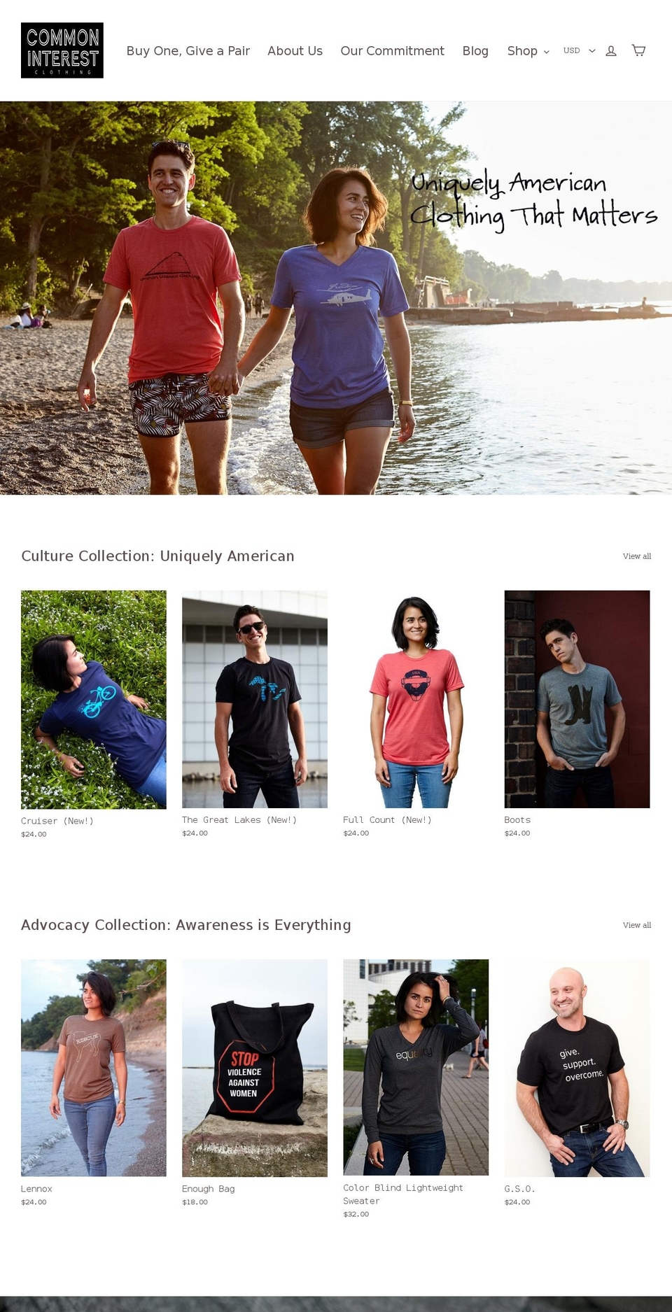 commoninterestclothing.com — Shopify storefront screenshot