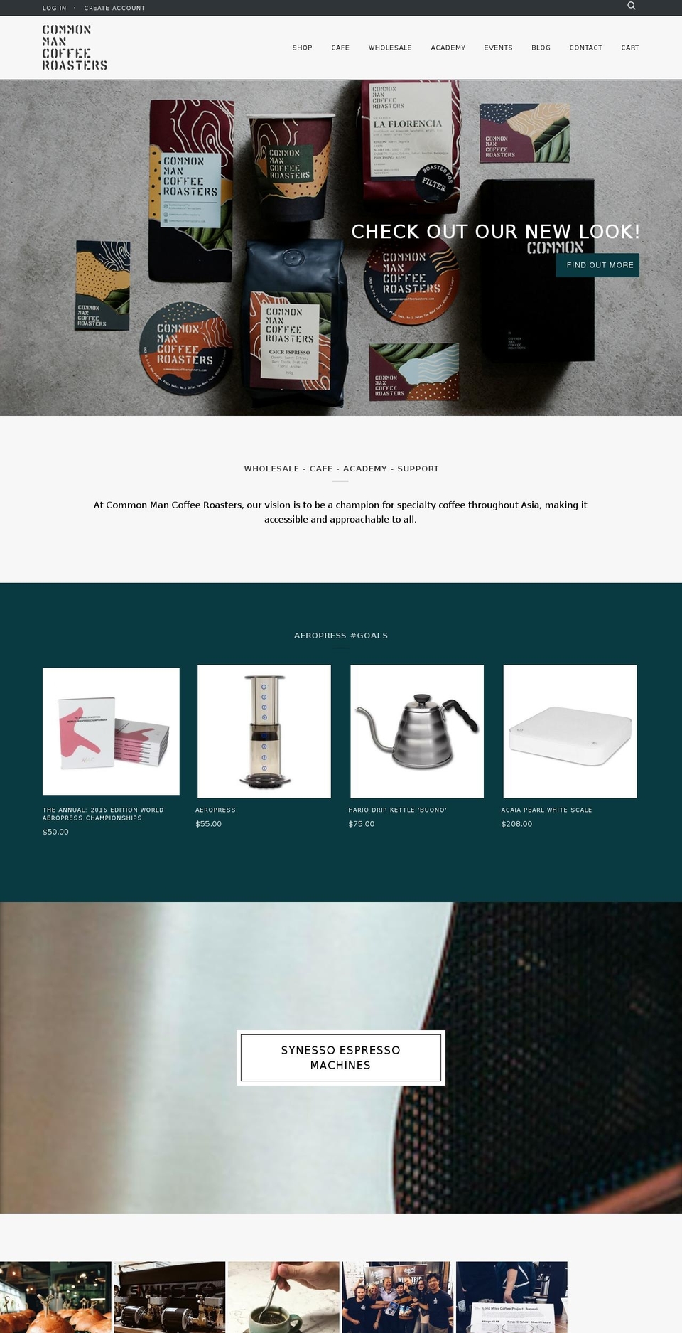 commonmancoffeeroasters.com shopify website screenshot