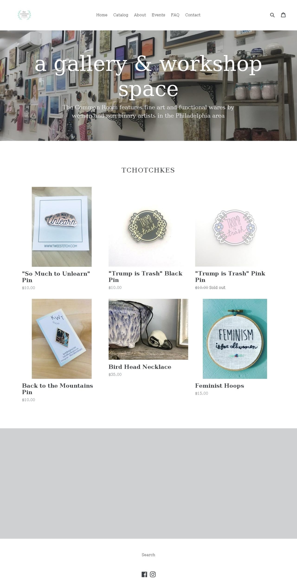 commonroomphilly.com — Shopify storefront screenshot