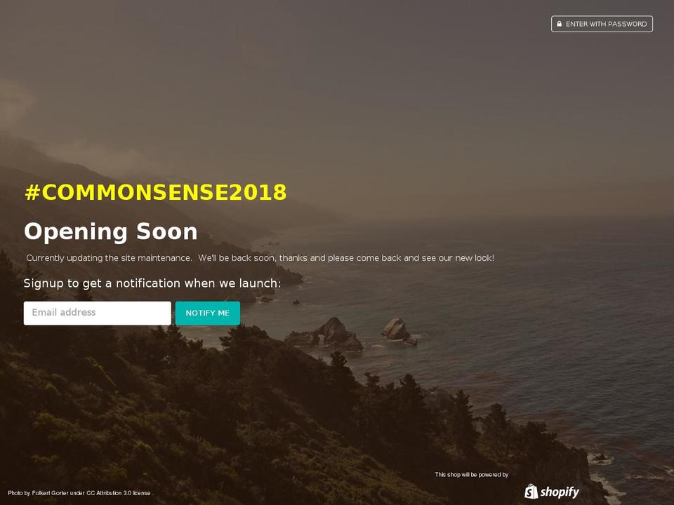 commonsense2017.org shopify website screenshot