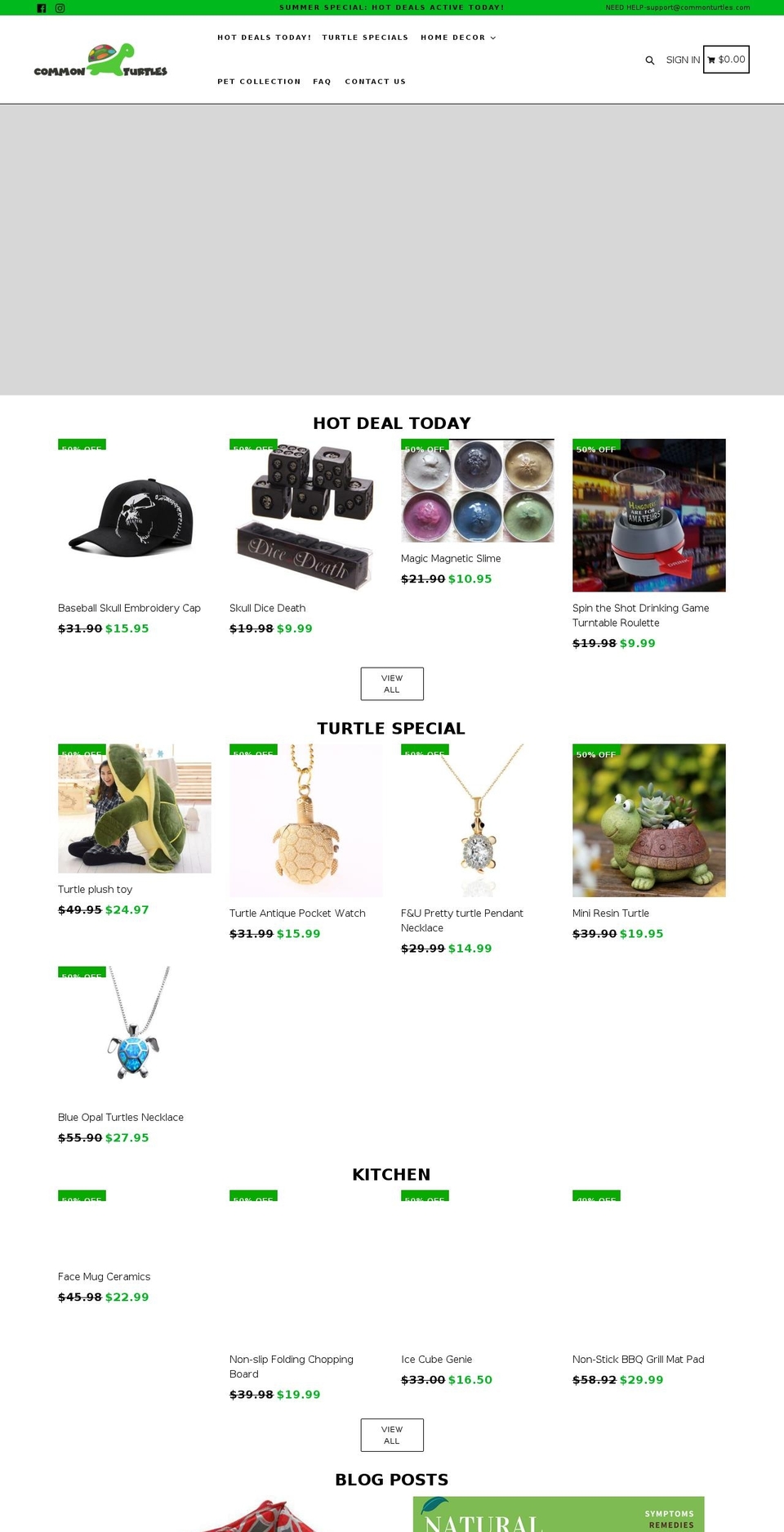 commonturtles.com — Shopify storefront screenshot