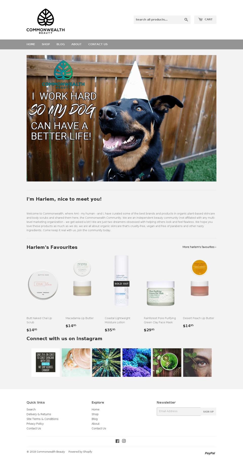 commonwealthbeauty.com — Shopify storefront screenshot