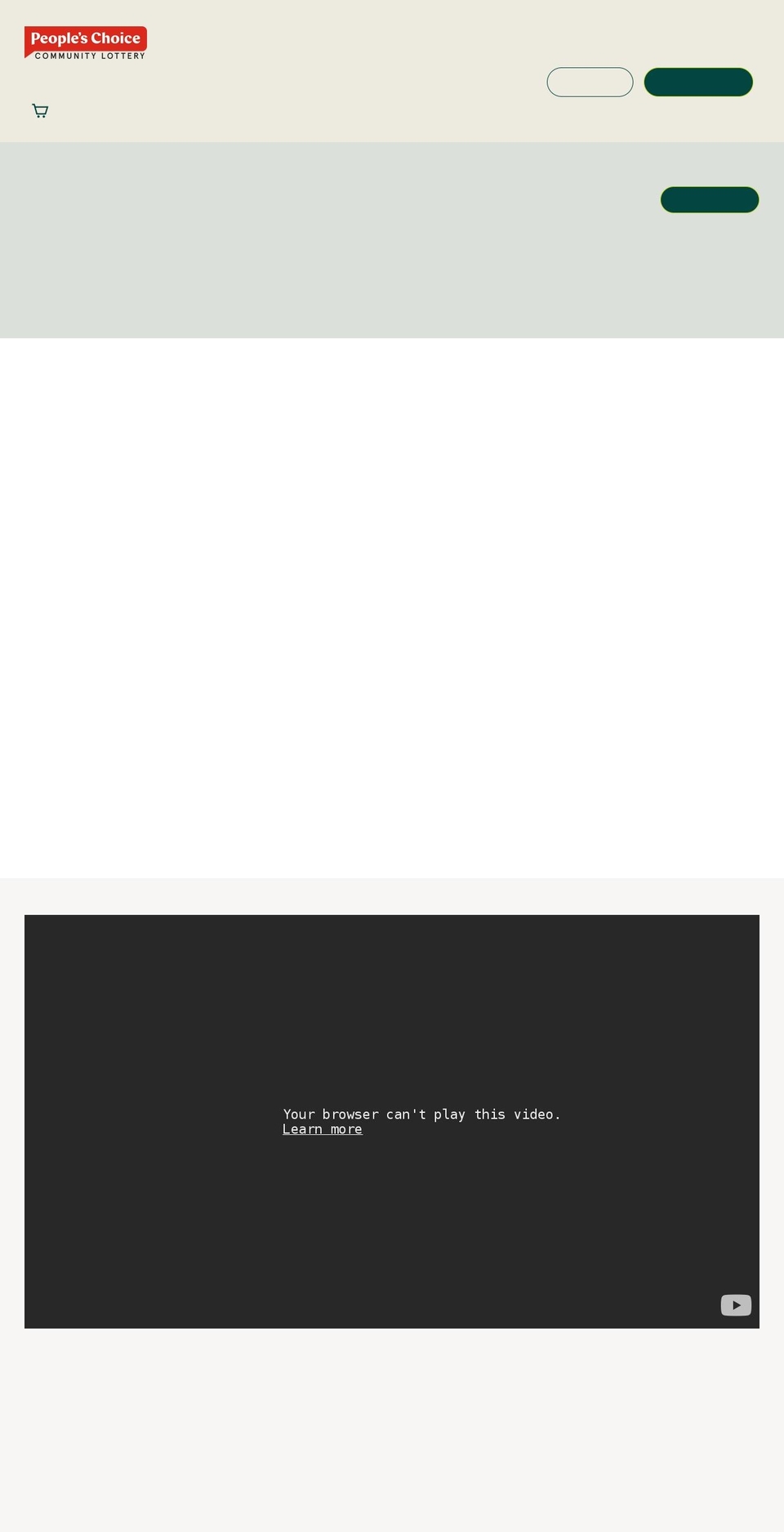 communitylottery.com.au shopify website screenshot