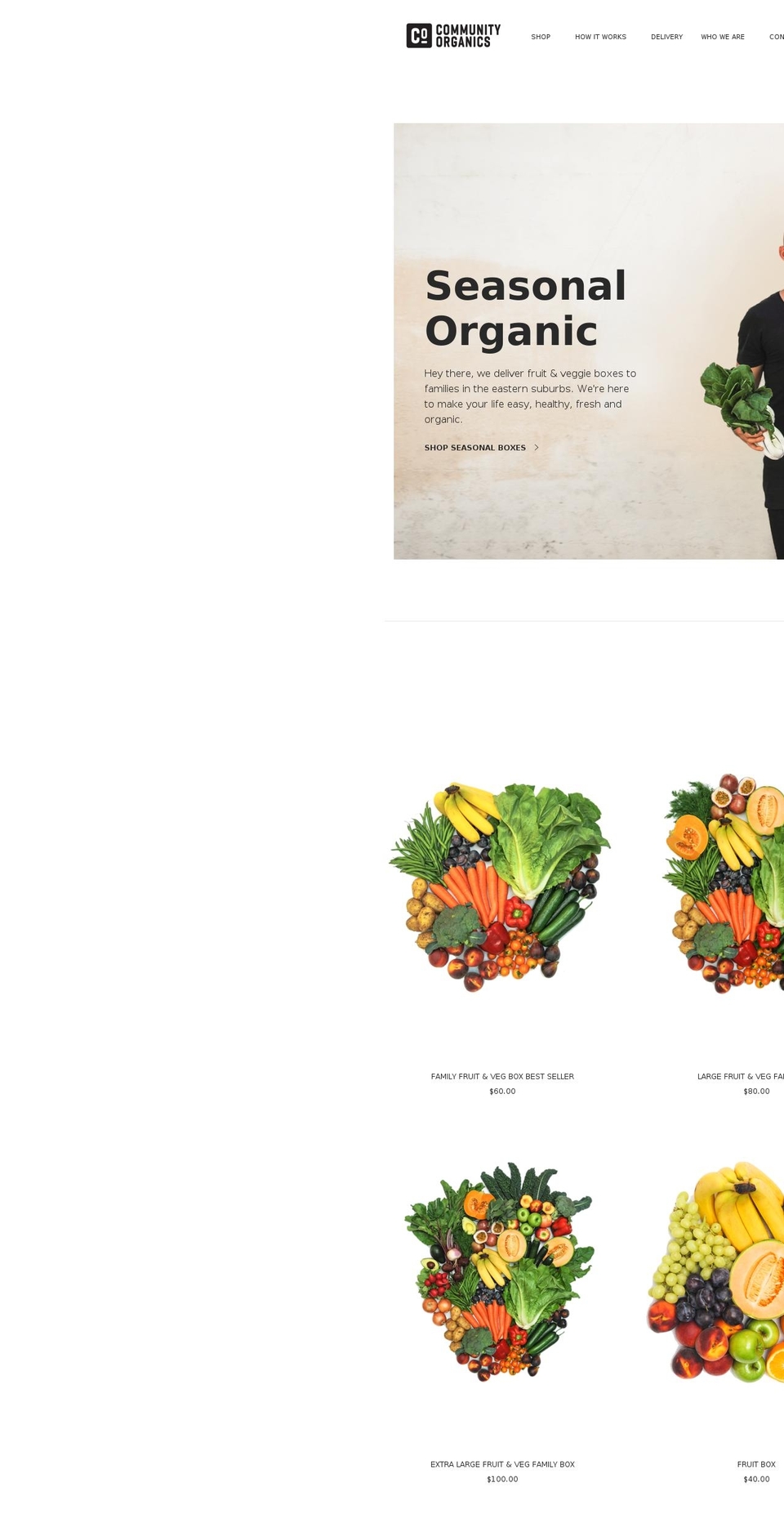 communityorganics.com.au shopify website screenshot