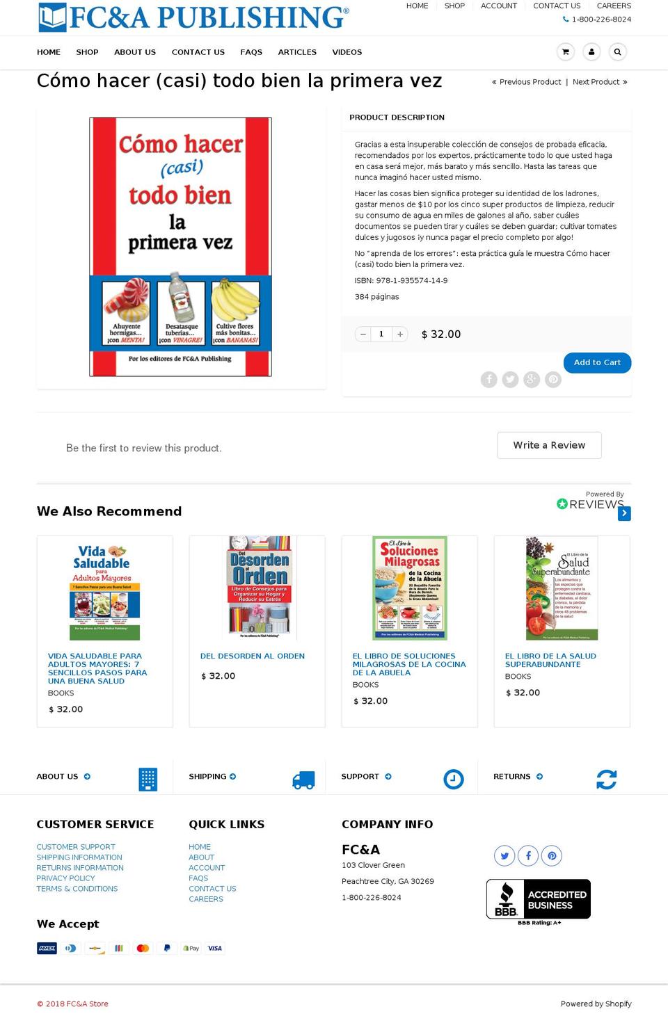 comohacercasitodobienlaprimeravez.com — Shopify storefront screenshot