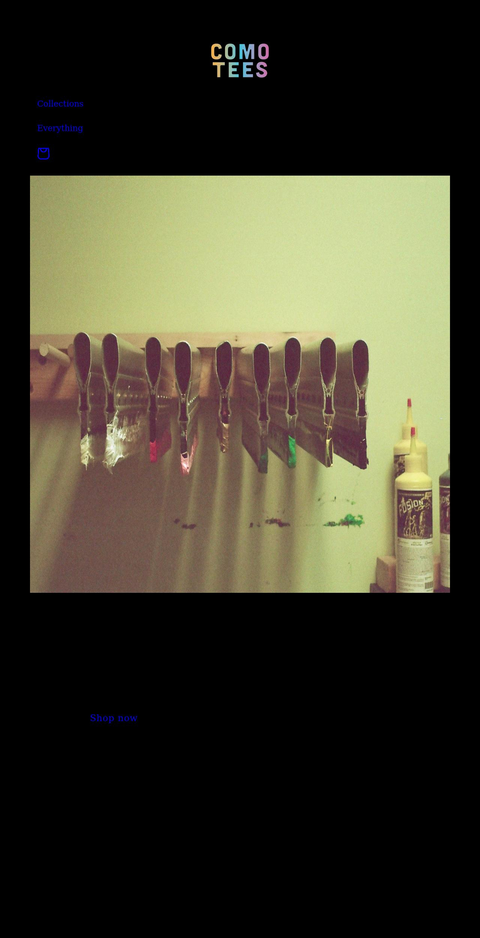 comotees.com shopify website screenshot