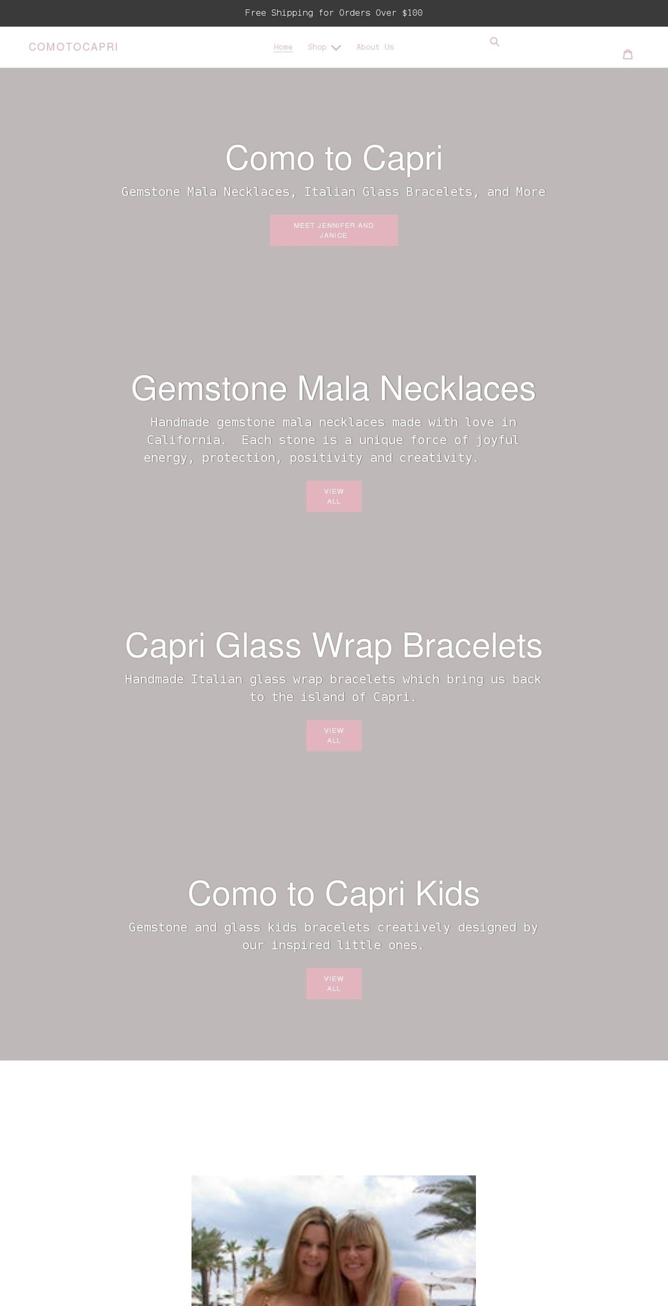 comotocapri.com shopify website screenshot