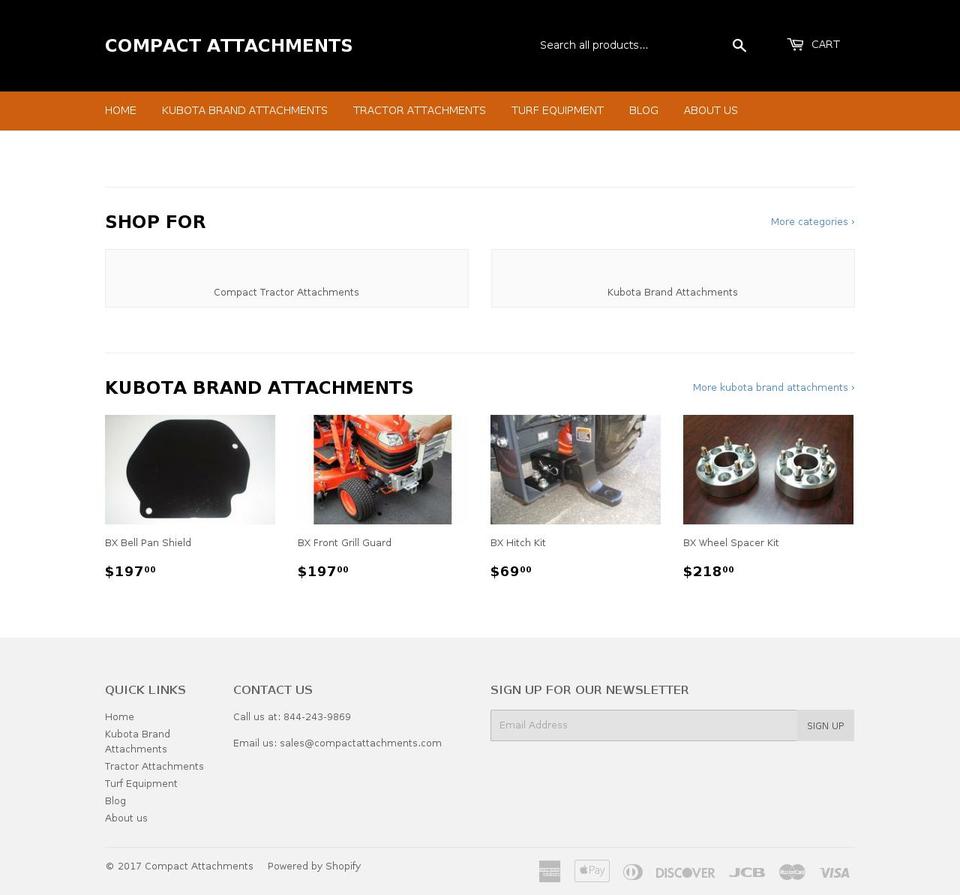compactattachments.com shopify website screenshot
