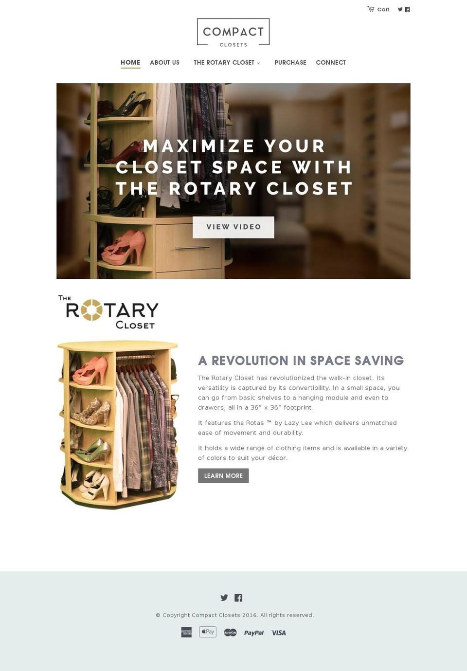 compactclosets.com — Shopify storefront screenshot